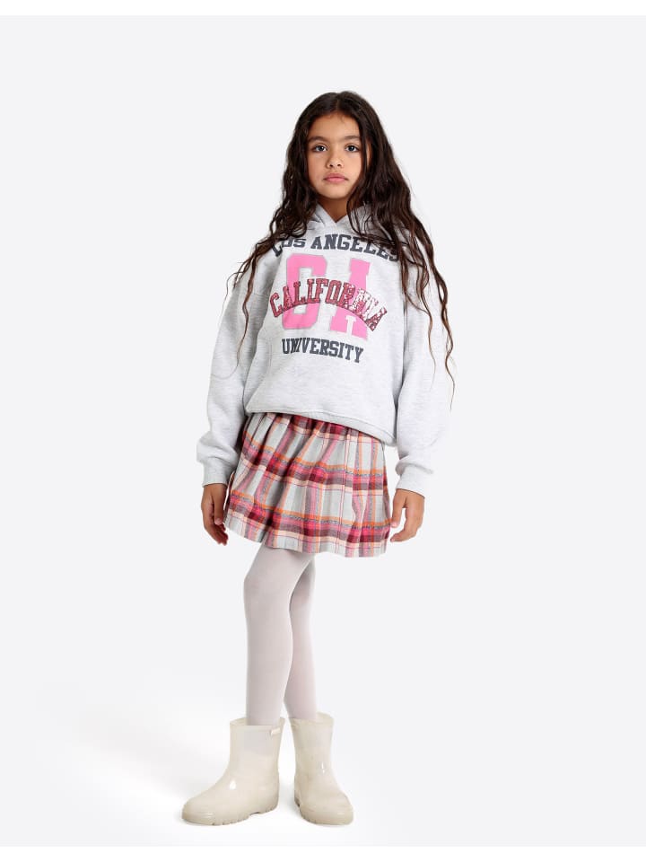 Sweatshirt in Hellgrau meliert