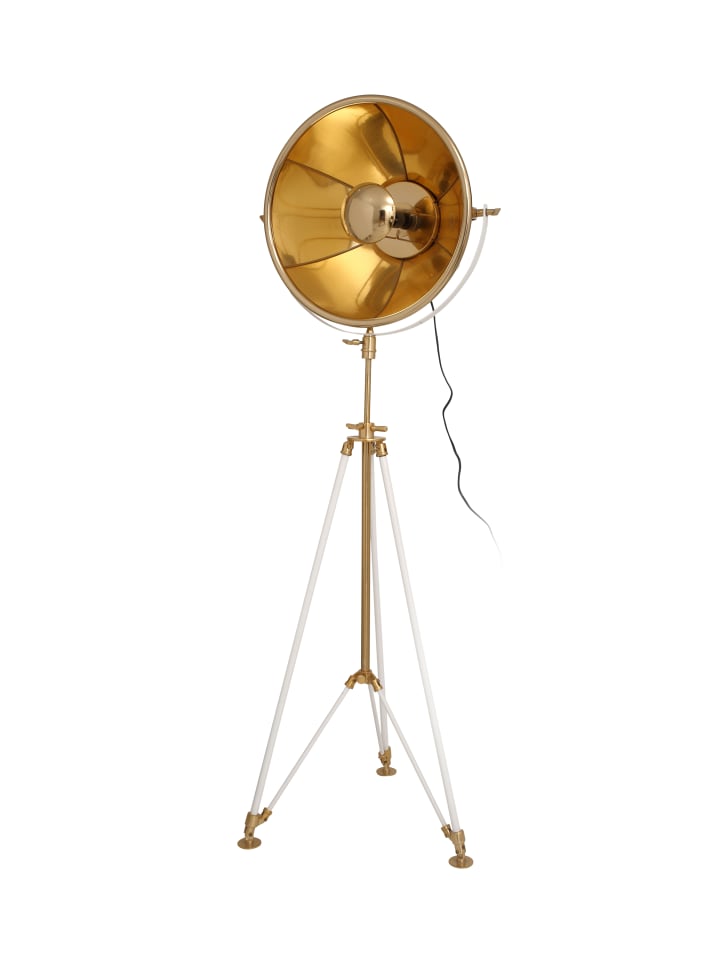 Stehlampe Bowie 125 in beige - gold - weiß