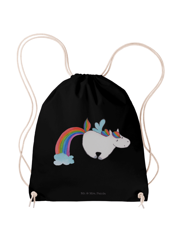 Baumwolltasche Einhorn Fliegendes Pferd ohne Sp... in Schwarz