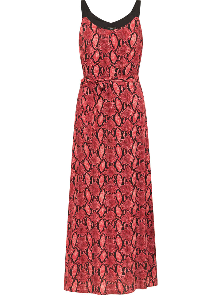 Damen Maxikleid in Rot Schlange