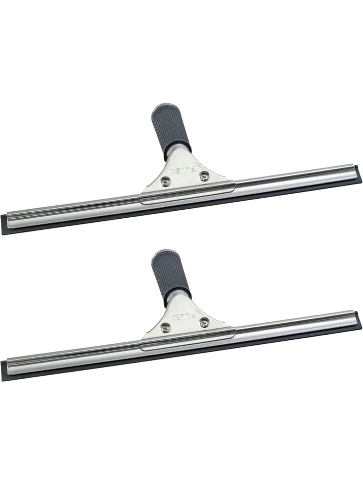 Novaliv 2X Fensterabzieher Profi 45 cm Fensterreiniger Edelstahl mit a in Silber