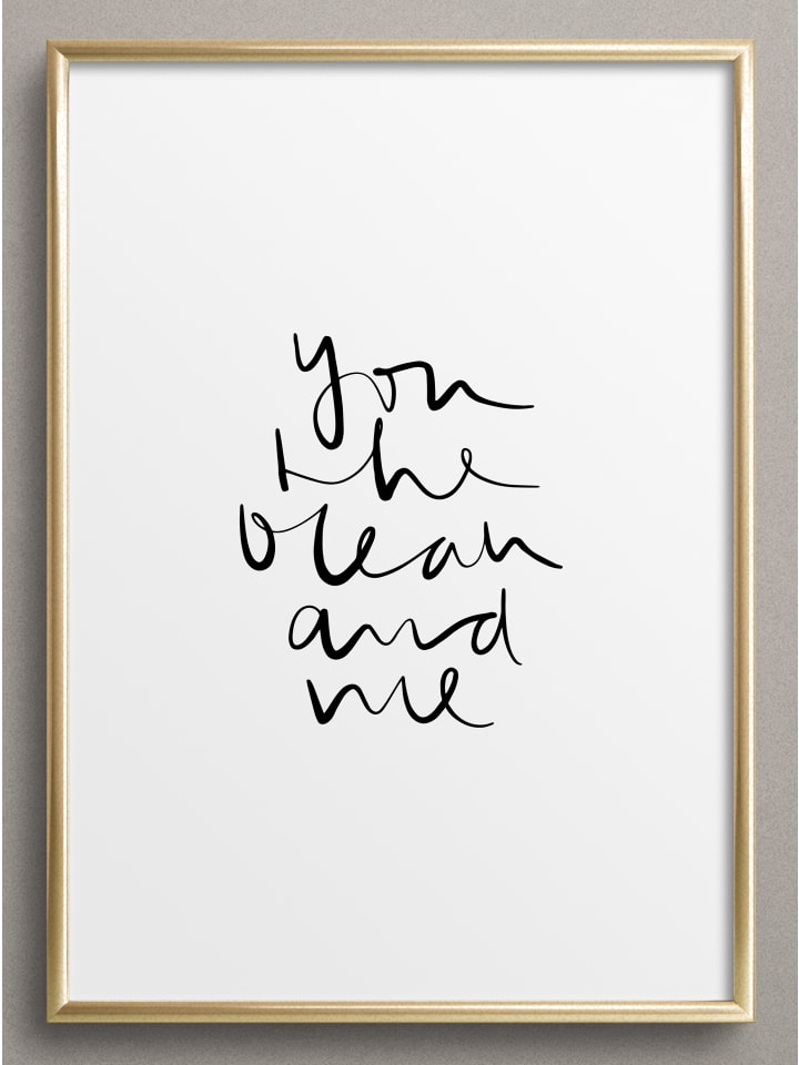 Poster / Kunstdruck "You, the ocean and me" I Ohne Rahmen