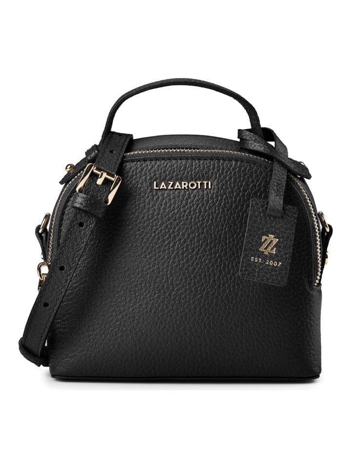 Bologna Leather Crossbody Handtasche Leder 17 cm black
