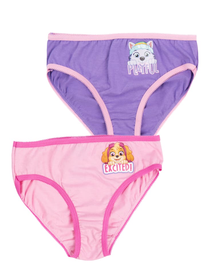 2er Pack Paw Patrol Panty in rosa/lila
