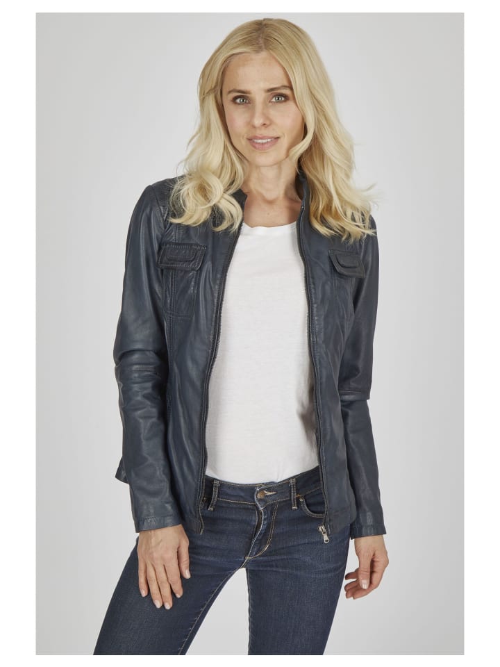 Lederjacke SEFELIDA in Dunkelblau