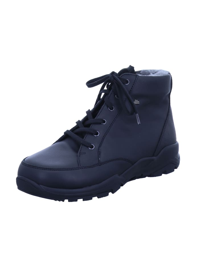 Schnürstiefelette in schwarz