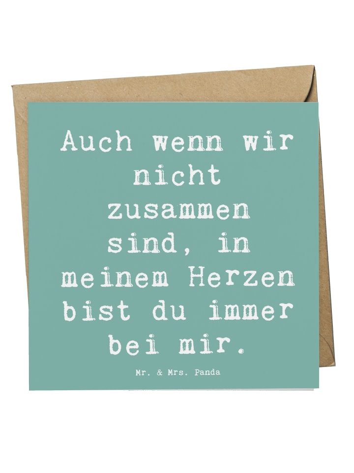 Glückwunschkarte Spruch Trennung von den Eltern... in Meeresbrise