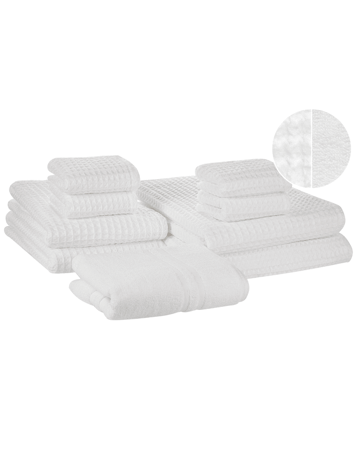 9er-Set Handtuch AREORA in Weiß