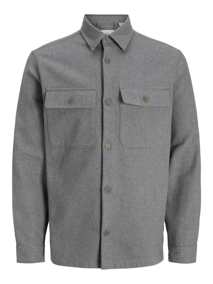 Overshirt in Grey Melange 1