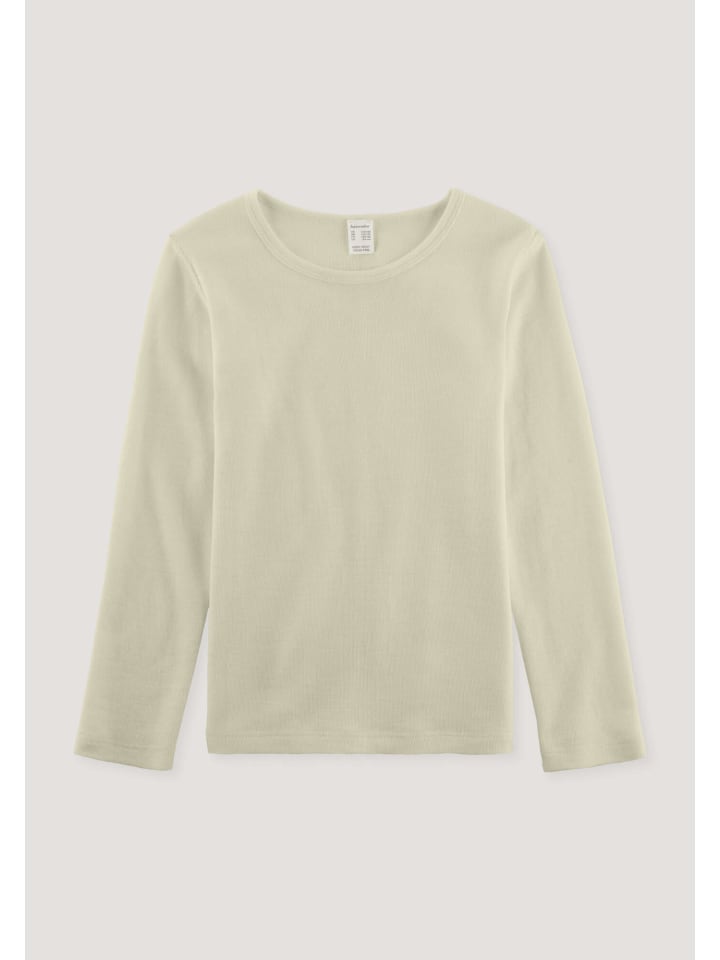 Hessnatur Langarmshirt aus Bio-Merinowolle mit Seide in natur
