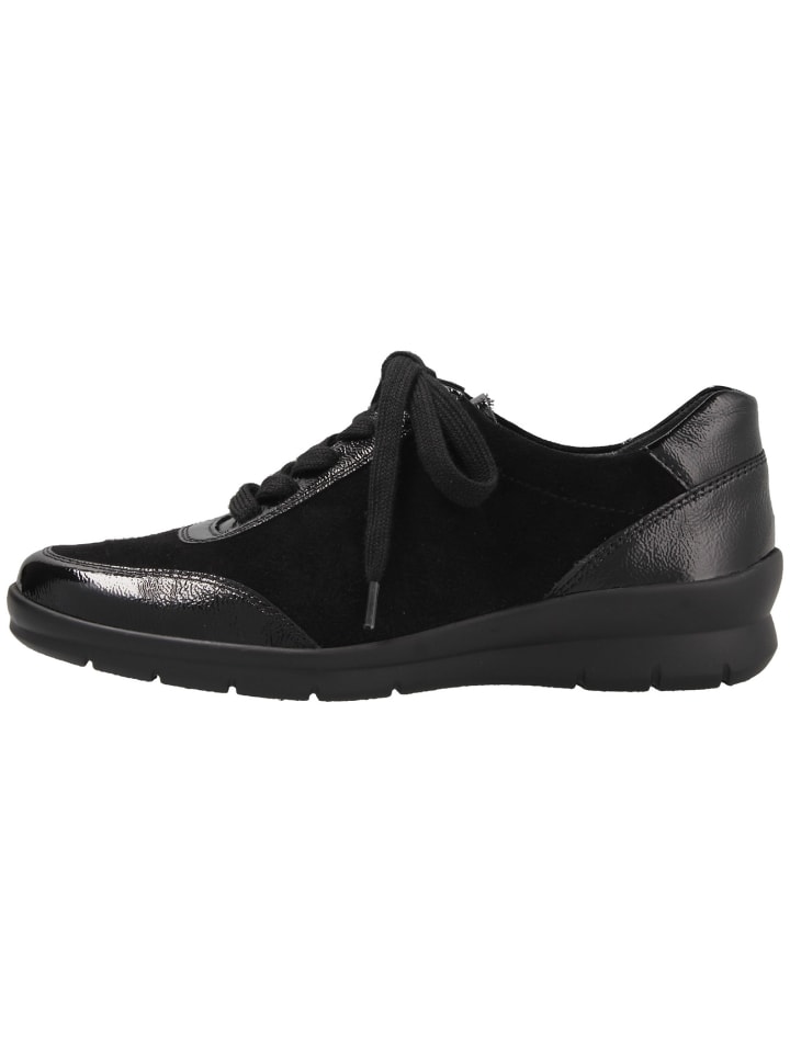 Komfort Schnürschuh in schwarz