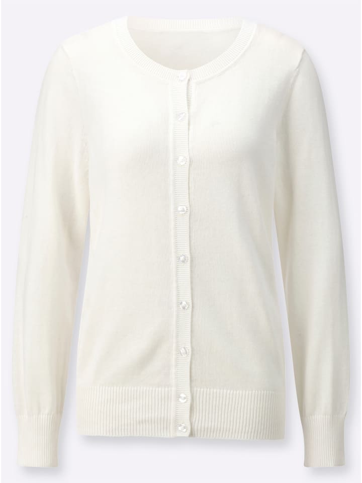 Strickjacke in ecru