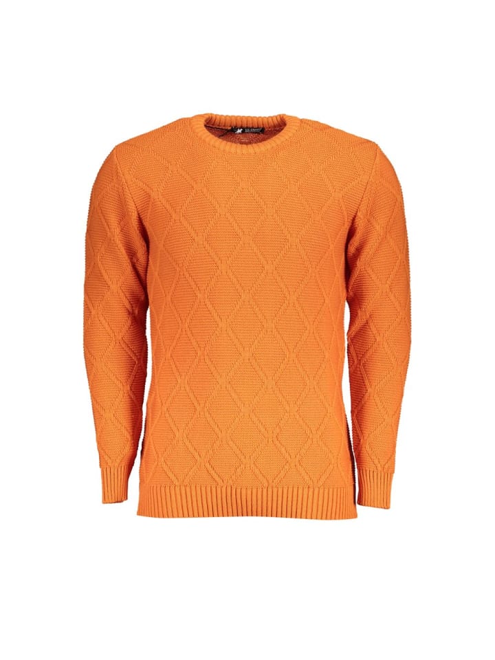 Orange Herren Pullover aus Acryl