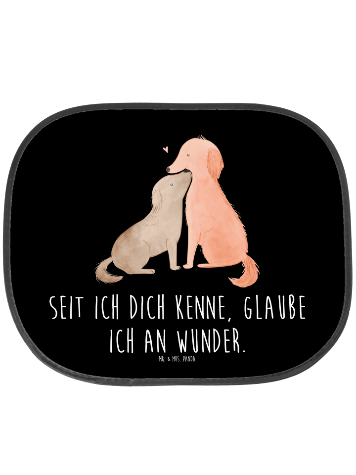 Sonnenschutz Auto Hunde Liebe mit Spruch in Schwarz