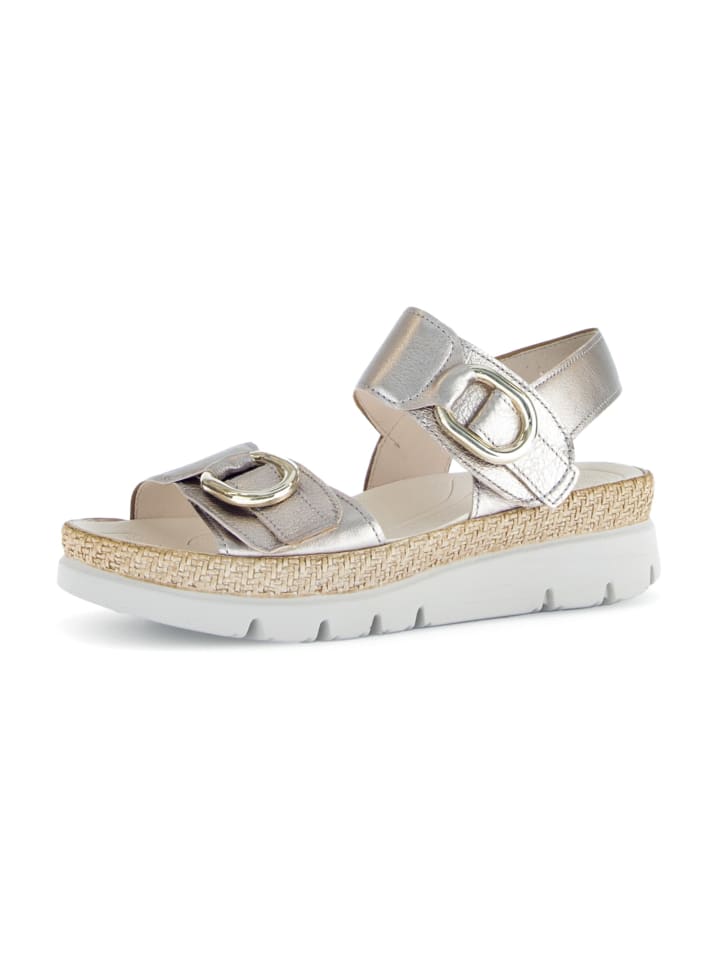 Plateau Sandaletten in Gold