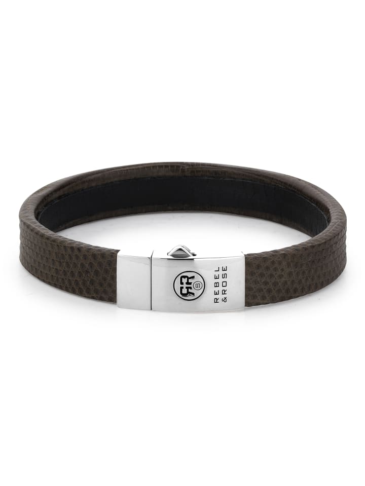Armband The Structured Leather in grün