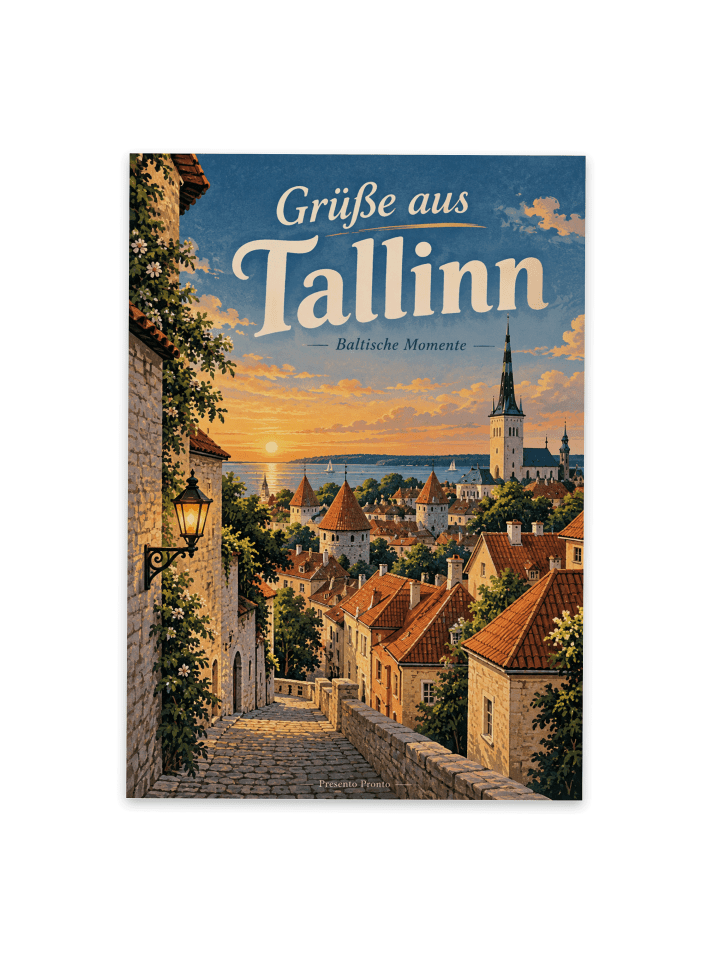 Ansichtskarte Altstadt nostalgisch Design mit S... in Weiß