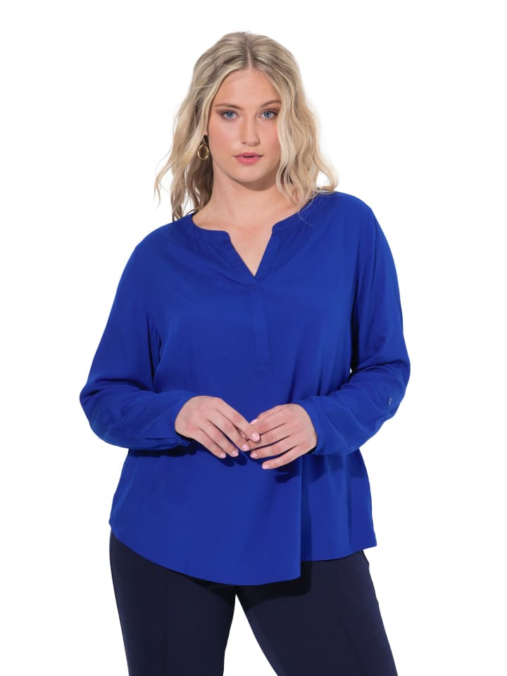 Bluse in kobaltblau