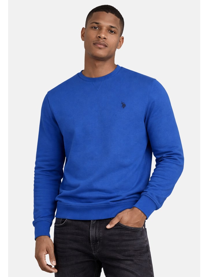U.S. POLO ASSN. Herren Sweatshirt rundhals P033 in Kobalt