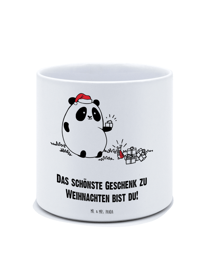 Pflanzkübel Groß Panda Weihnachtsgeschenk mit S... in Weiß