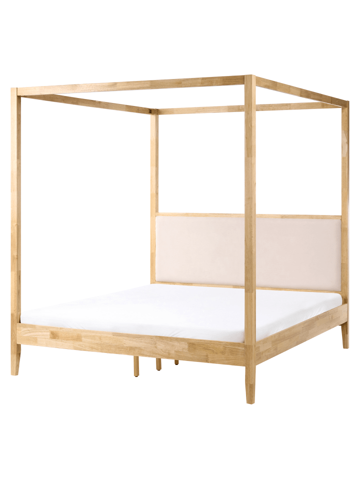 2-tlg Doppelbett HAILLICOURT in Braun/Beige