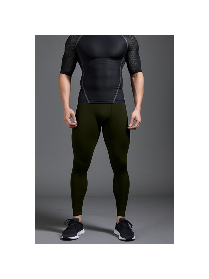 Bruce 80 DEN Mikrofaser-Meggings Strumpfhose für Herren in Olive