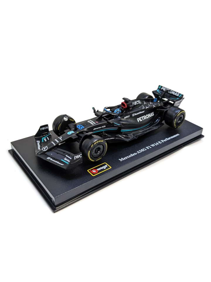 Modellauto F1 Mercedes AMG W14 '23 #63 Russel, Maßstab 1:43 in schwarz
