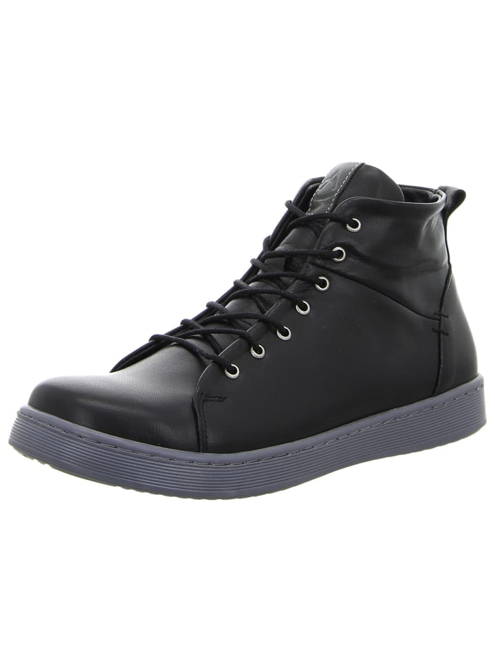 Schnürschuhe in schwarz/schiefer