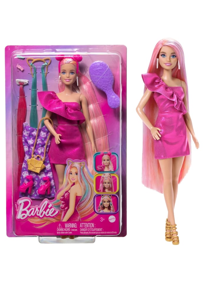 Fun & Fancy Hair Barbie | Mattel JDC85 | Spielset mit Haar-Puppe
