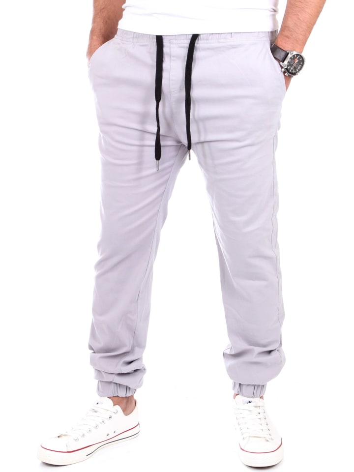 Chino Jogger in grau