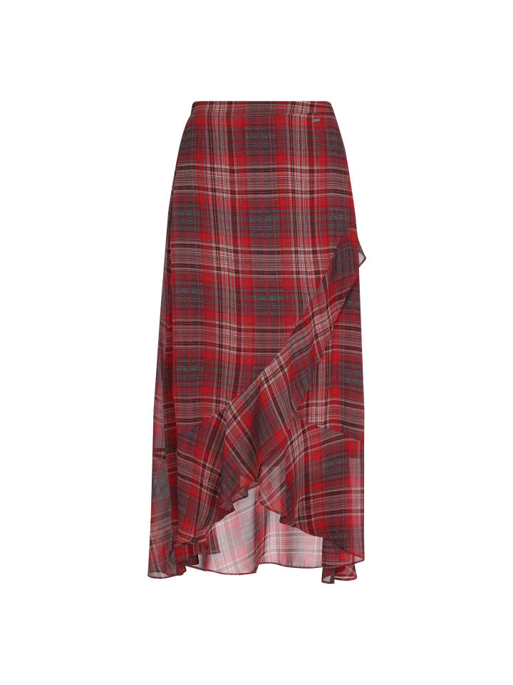 Women Skirt in red check