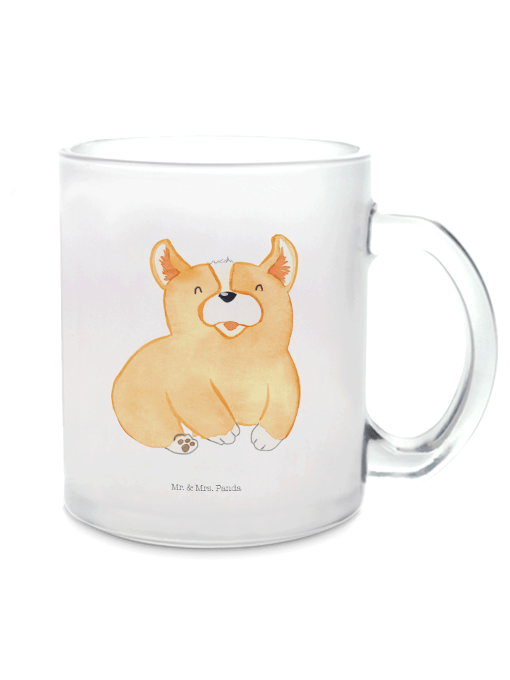 Teetasse Corgie ohne Spruch in Transparent