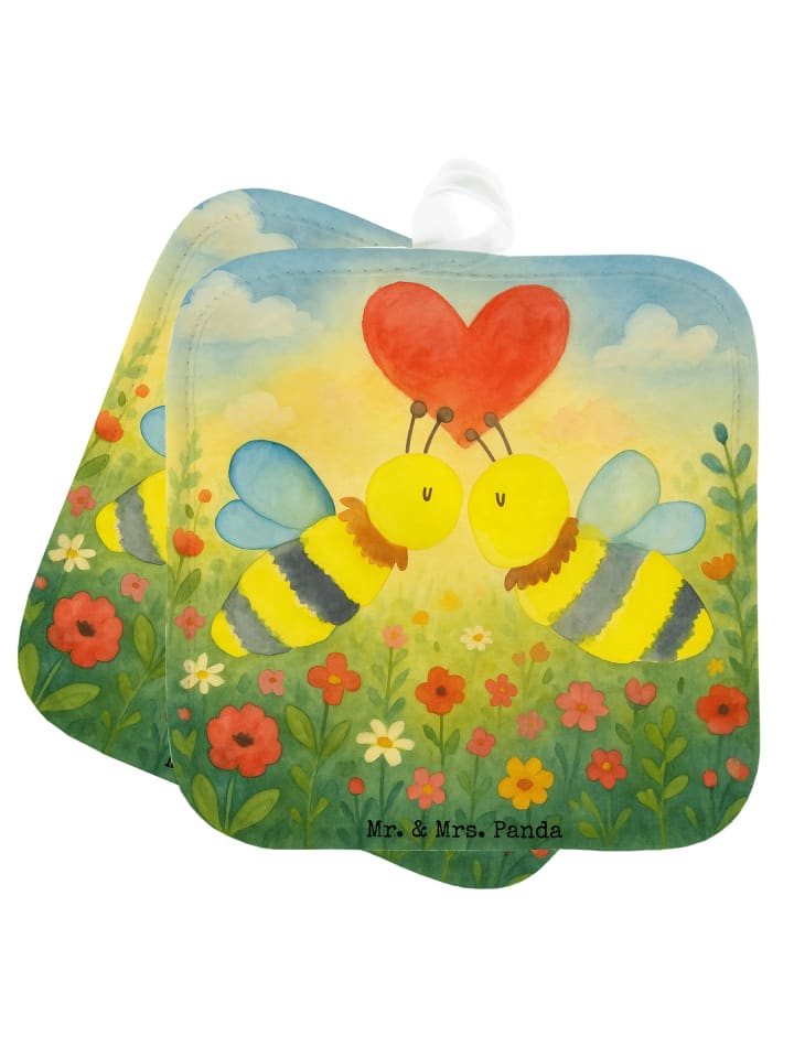 Topflappen Biene Liebe Design ohne Spruch in Weiß