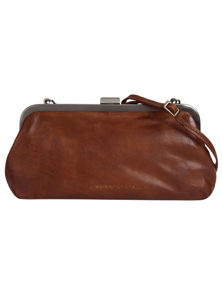 Abendtasche echt Leder in cognac