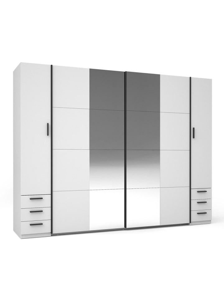 Dreh-/Schwebetürenschrank Store weiß / schwarz 269 / 61 / 207cm