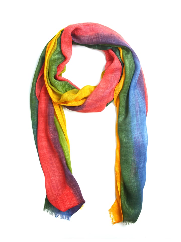 Schal " Regenbogen " in multi