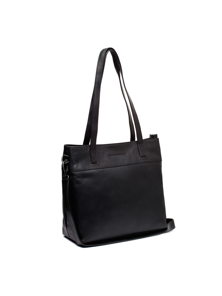 Nola Shopper Tasche Leder 30 cm black