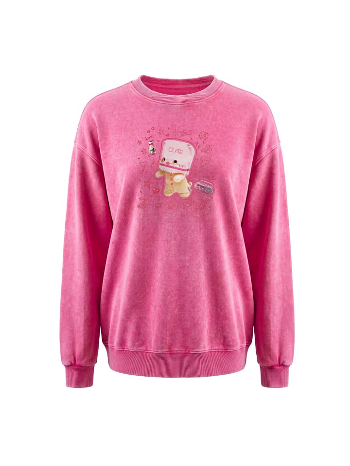 Women Sweatshirt in Fuchsia