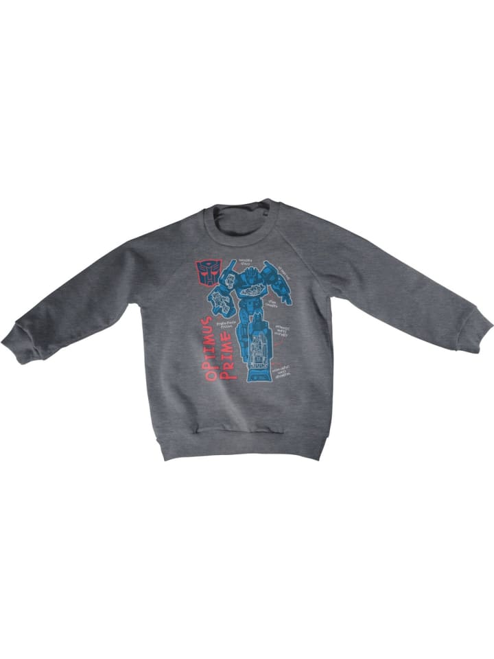 Kinder Sweatshirt "Transformers Optimus Prime Kids Sweatshirt" in Grau
