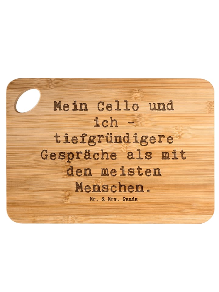 Küchenbrett Spruch ViolonZeichenllo Gespräche mit Sp... in Braun