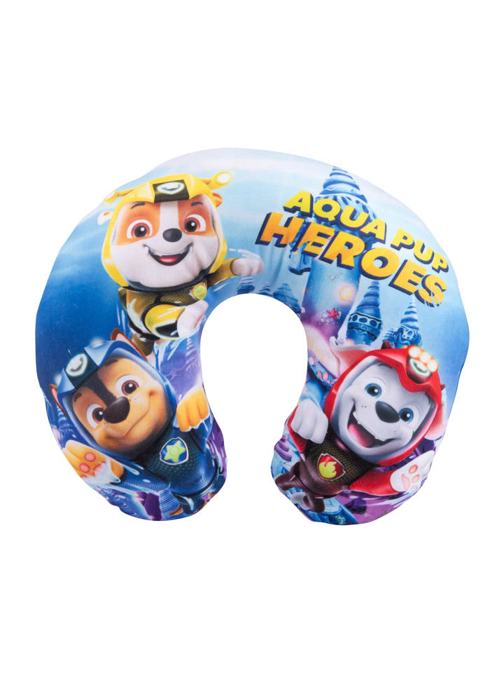 Paw Patrol Aqua Pup Heroes Reise Nackenkissen Nackenhörnchen Flugzeug in blau