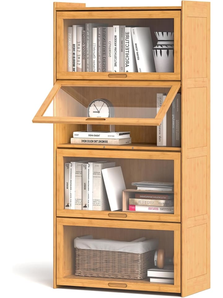 4 stöckiges Bücherregal 69 x 34 x 140 cm in Hellbraun