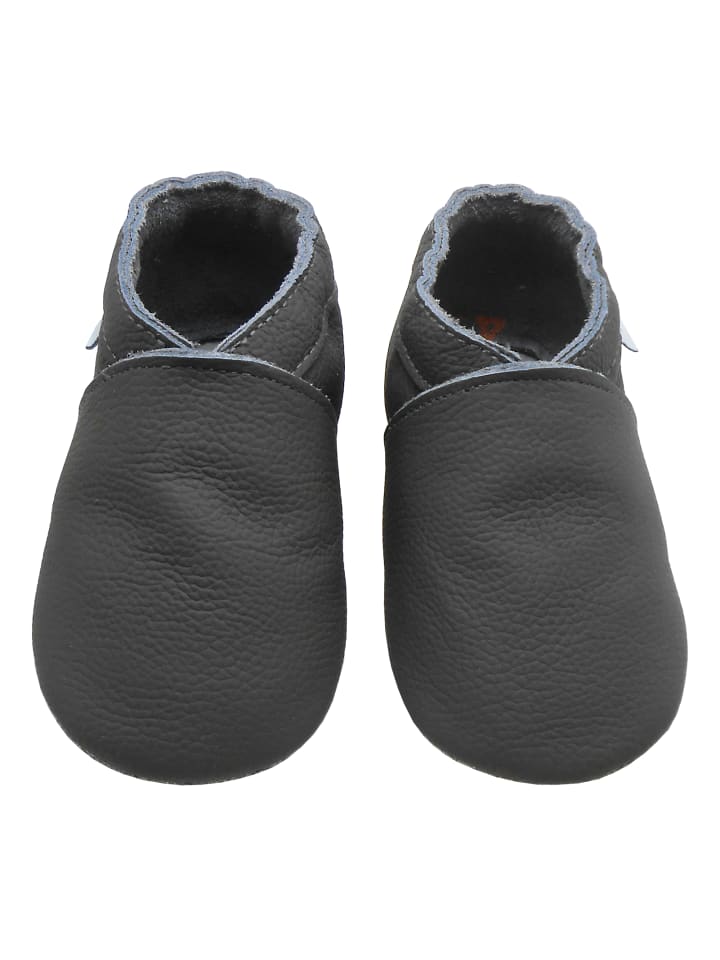 Baby Krabbelschuhe aus Leder, weiche Lauflernschuhe mit rutschfester Sohle