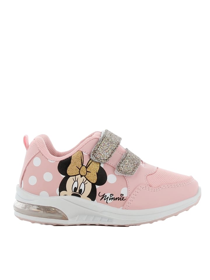 Sneaker mit Disney Minnie Mouse Motiv, in Rosa - Leuchtende Sohle