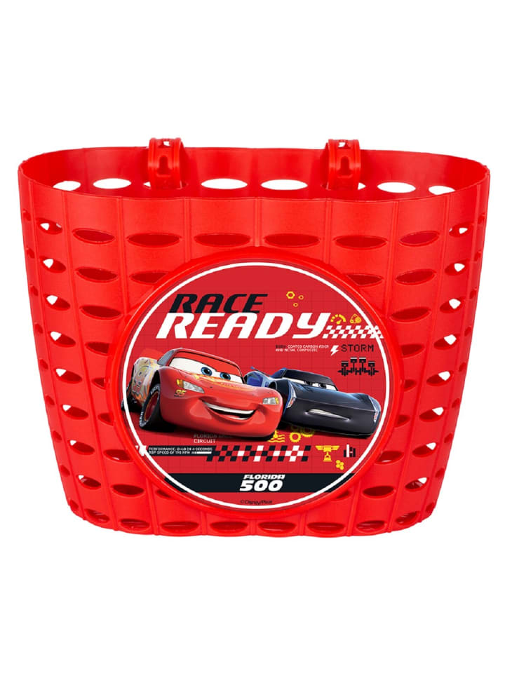 Disney Cars 3 Basket PVC Fahrradkorb für Kinder mit Lightning McQueen in Rot