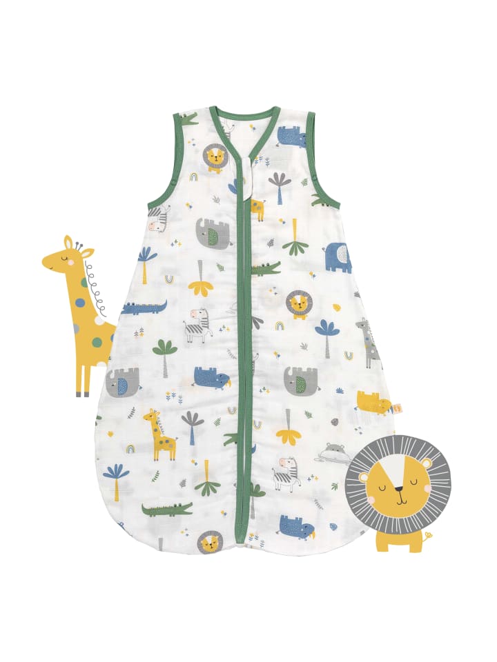 Musselin Babyschlafsack, 0.5 TOG in Dunkelgrün