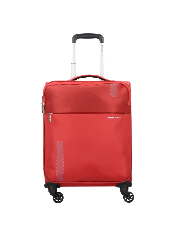 Speed 4 Rollen Kabinentrolley S 55 cm mit Dehnfalte rosso