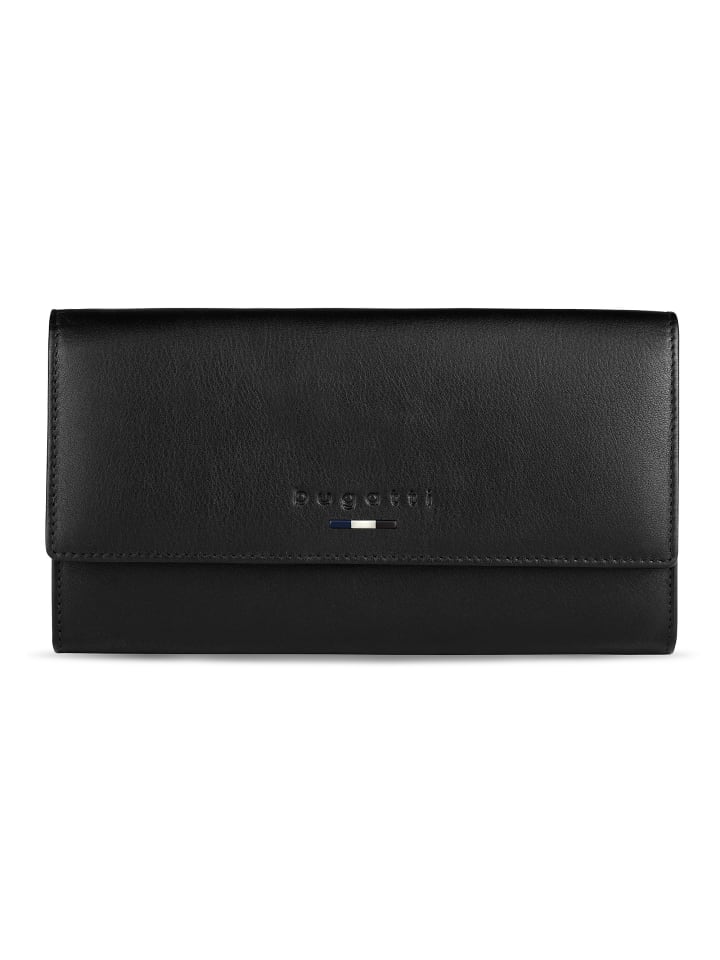 Romeo Geldbörse RFID Schutz Leder 19 cm schwarz