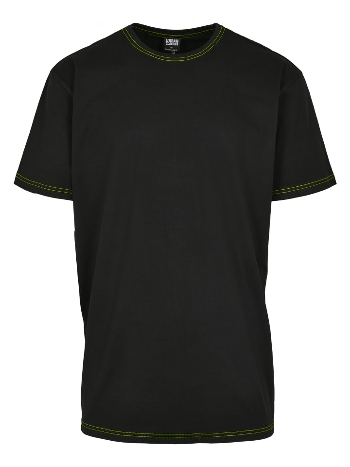 Tall Tee in black/electriclime