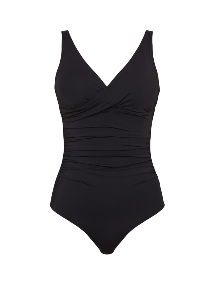 Essentials Cross Front Multifit One Piece in BLACK